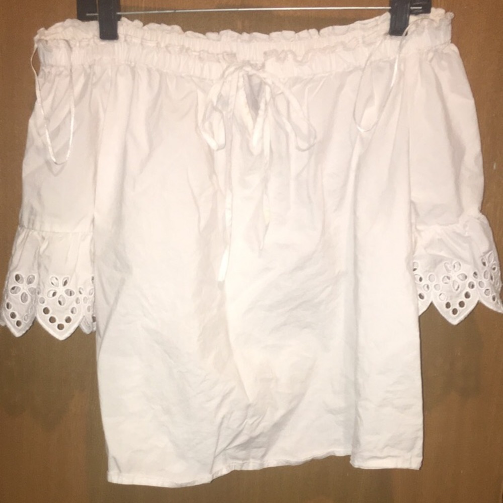 Off Shoulder White Top